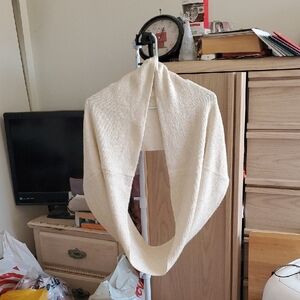 C.C Exclusives Cream Gold Metallic Infinity Wrapped Scarf One Size